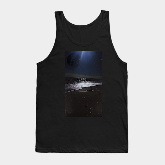 Alone on a dark beach Tank Top by FlossOrFi